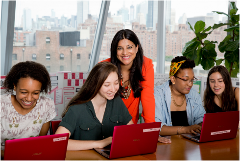 Founder & CEO, Reshma Saujani. Photo Source: http://girlswhocode.com/about-us/#section3
