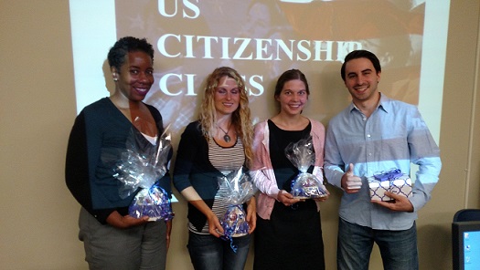 Pictured l. to r. are Sybil Bowick, Callie Stanislawski, Heather Knox and Michael Petilli